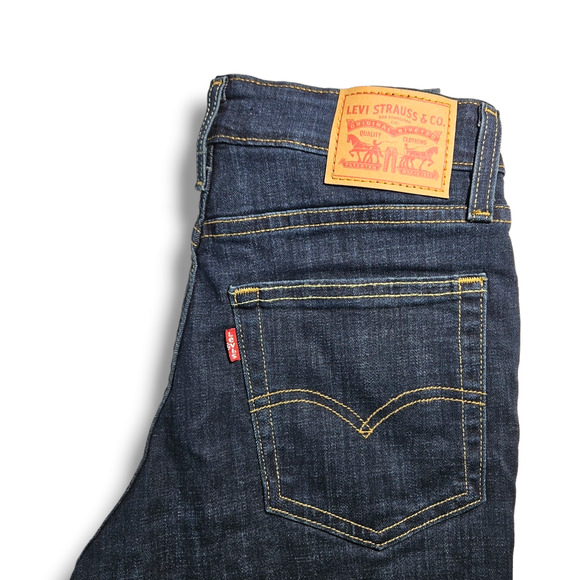 EUC Levi's 721 High Rise Slim Skinny Jeans Sz. 26x28 Blue Story Dark Wash - Picture 4 of 12